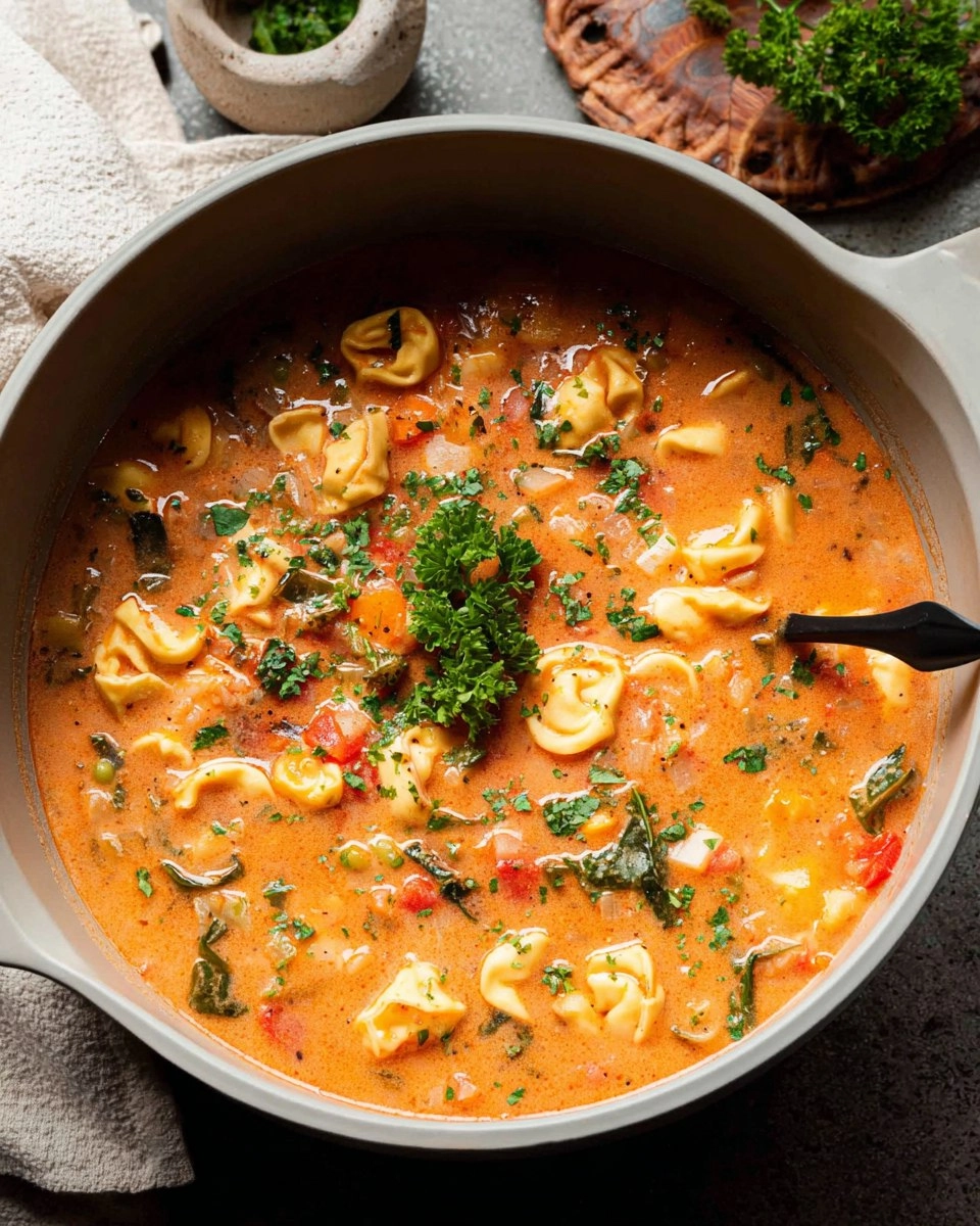 Creamy Tortellini Minestrone Soup