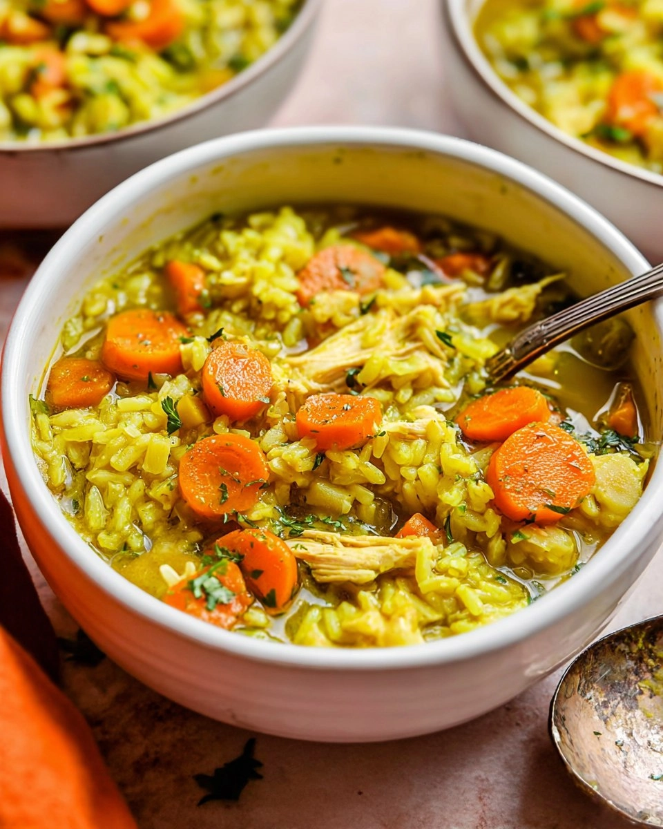 Lemon and Turmeric Chicken and Rice Soup