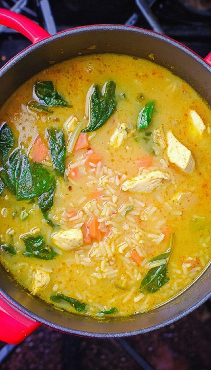 Lemon and Turmeric Chicken and Rice Soup