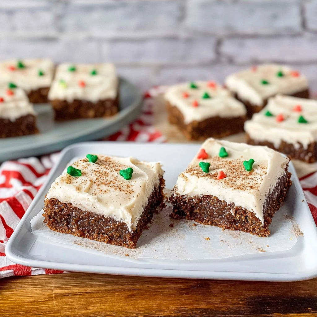 Spiced Gingerbread Bars with Vanilla Frosting