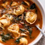 Spinach-Mushroom-Tortellini-Soup