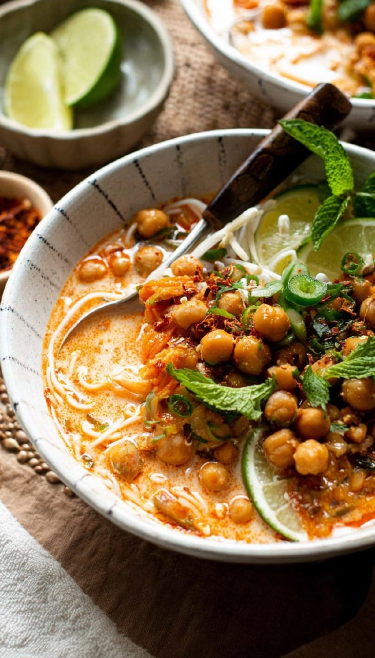 Thai Coconut Soup with Chickpeas