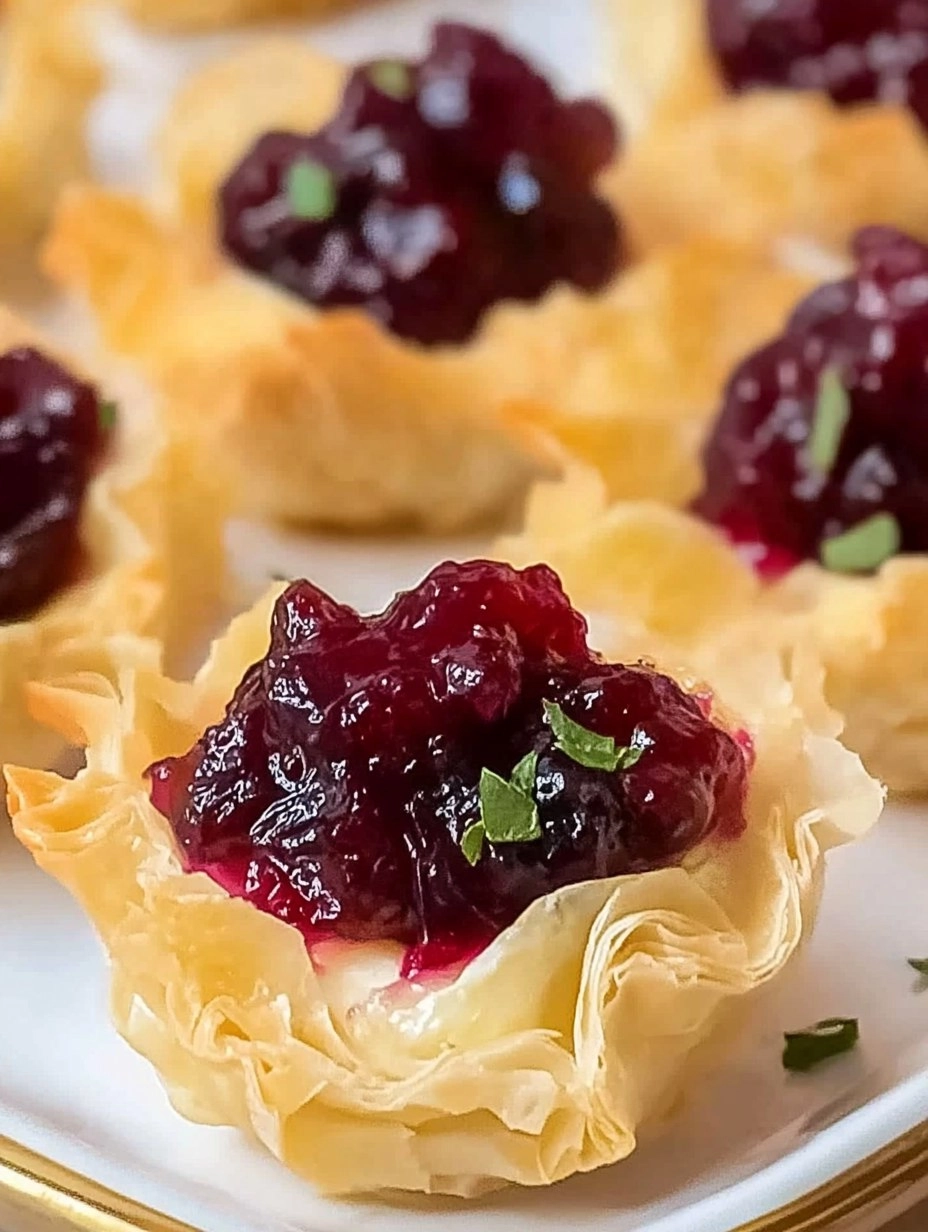 Cranberry Brie Phyllo Bites 49 Cranberry Brie Phyllo Bites
