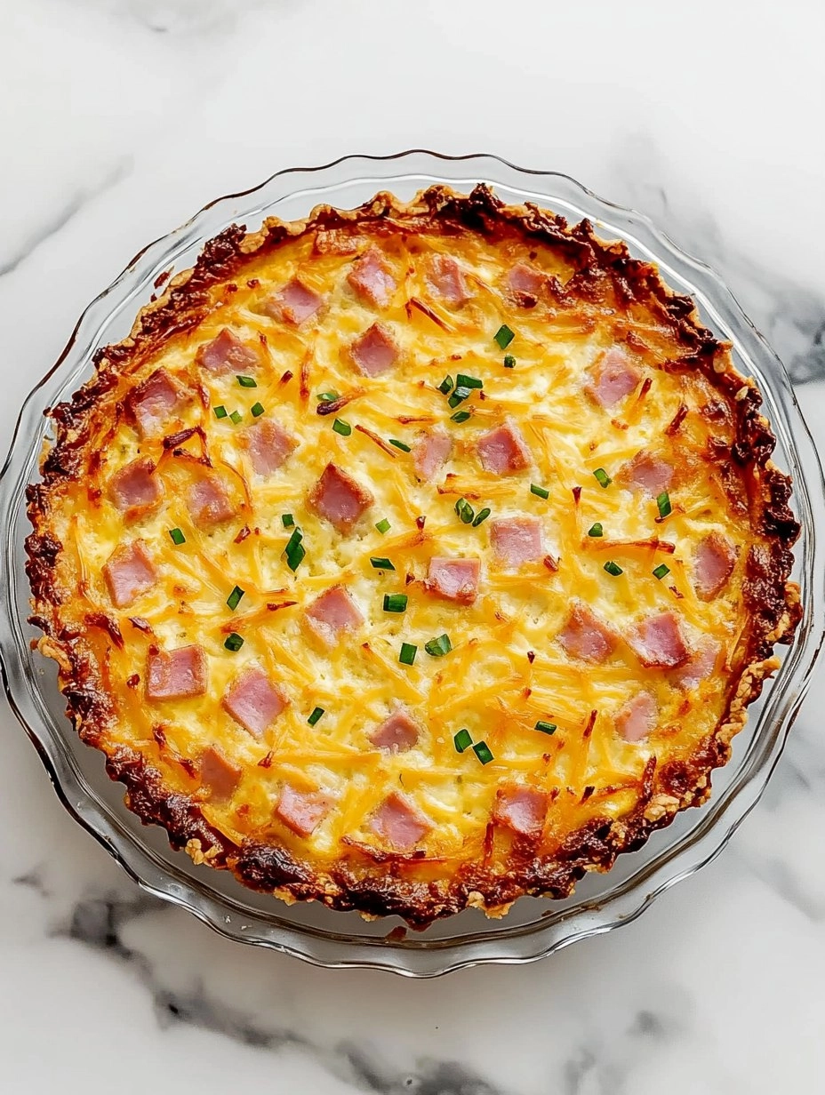 Ham And Cheese Hash Brown Quiche