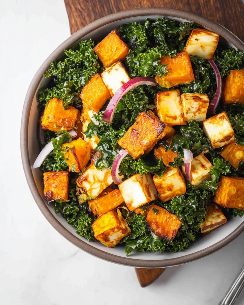 Kale Pumpkin And Halloumi Salad 88 Kale Pumpkin And Halloumi Salad