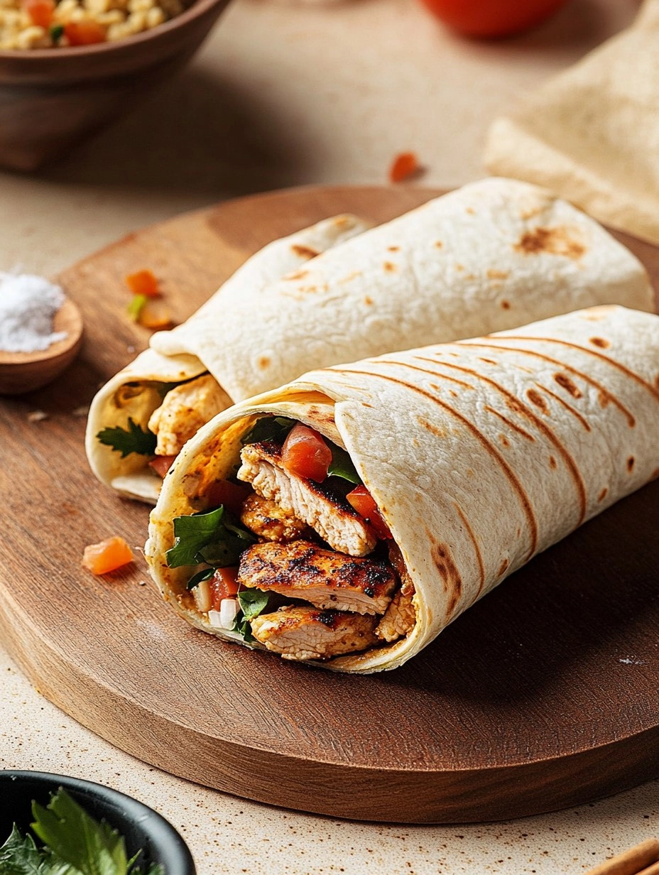 Moroccan Chicken Wraps