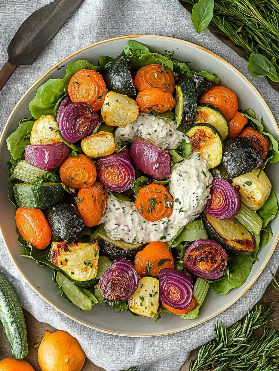 Roasted Vegetable Wreath Salad