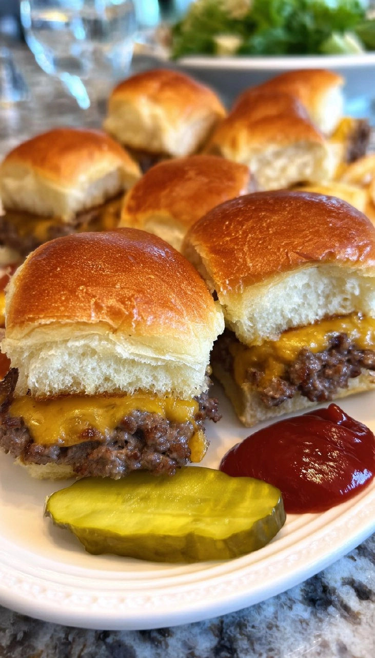 Easy Cheeseburger Sliders On Hawaiian Rolls