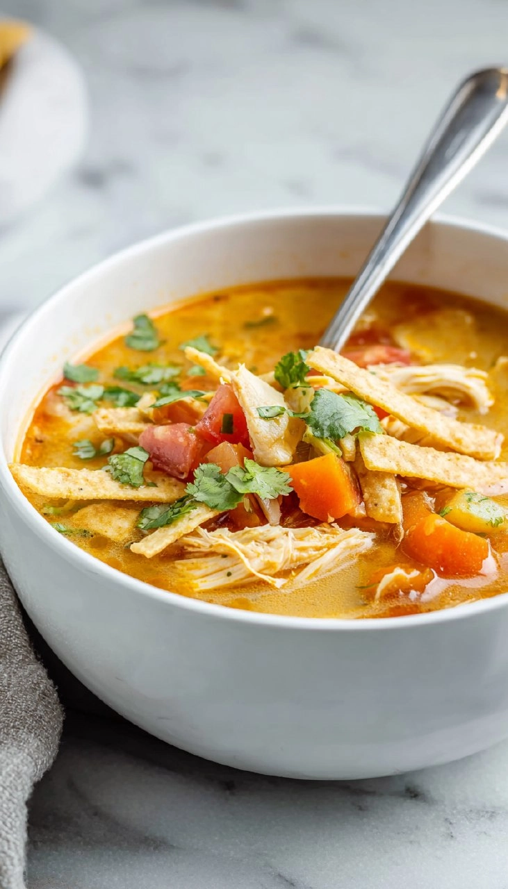 Healthy Chicken Tortilla Soup