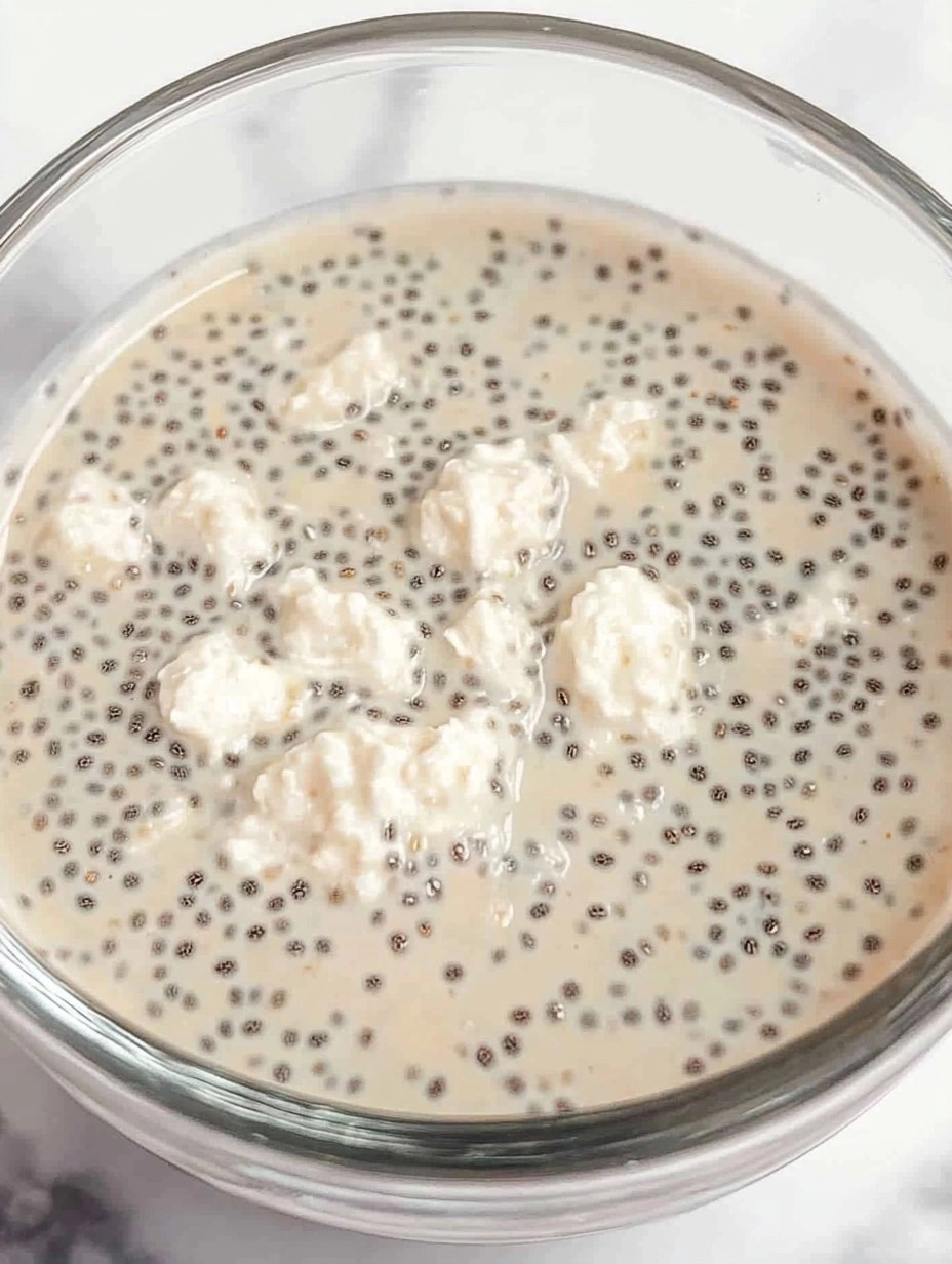 High Protein Cottage Cheese Chia Pudding