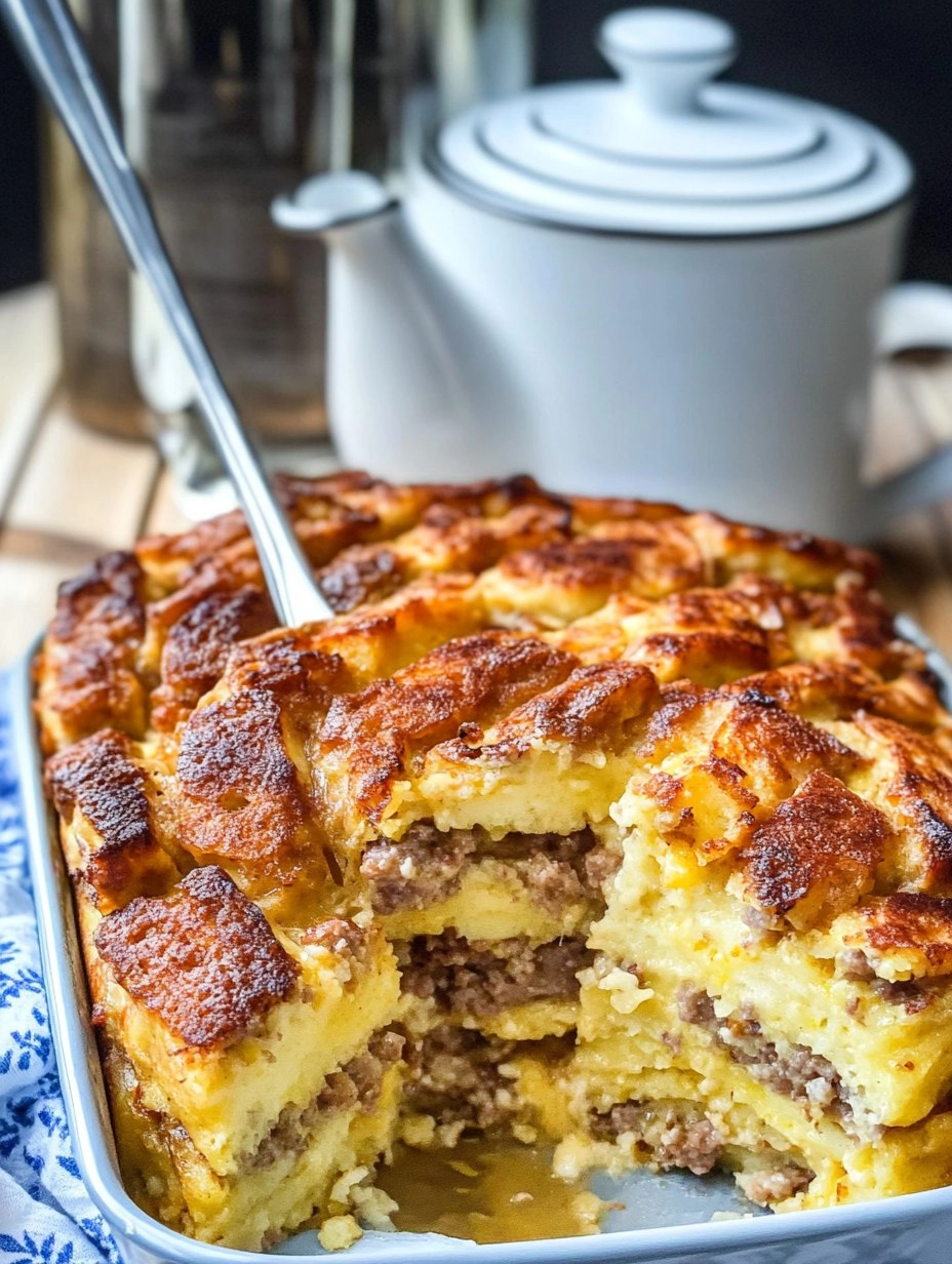 Sausage And Pancake Casserole