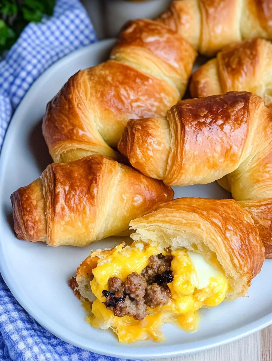 Sausage Egg and Cheese Breakfast Crescent Rolls