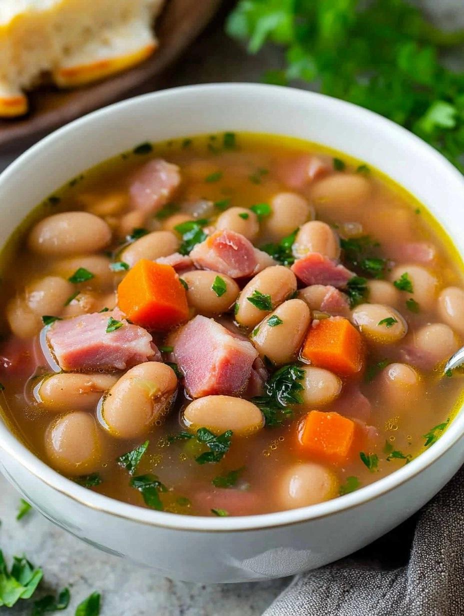 Slow Cooker Ham and Bean Soup