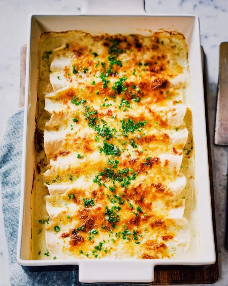 Cheesy-Chicken-Enchiladas-with-White-Sauce-Recipe