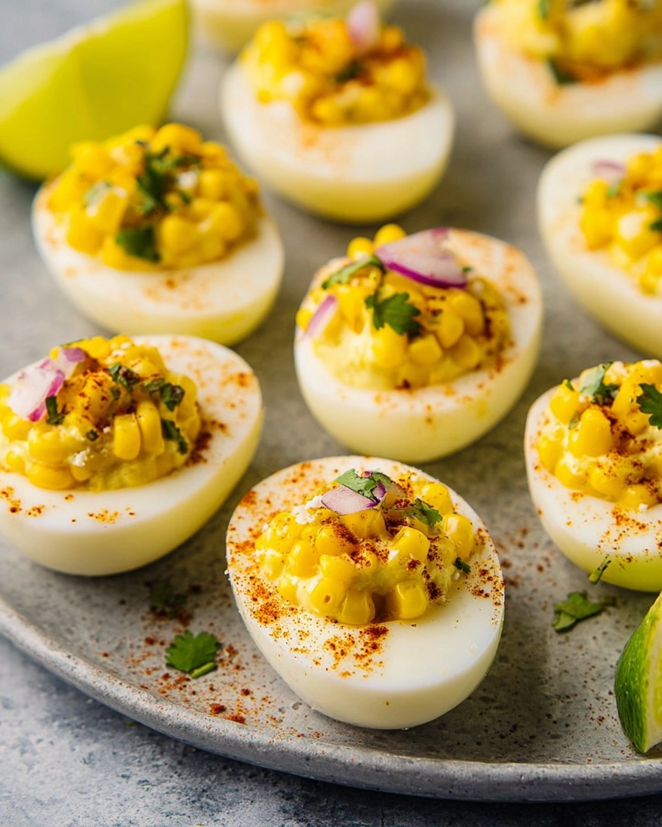 Mexican Street Corn Deviled Eggs