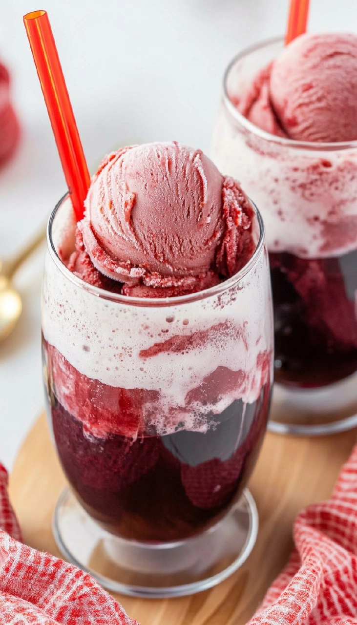 Red Wine Ice Cream Floats