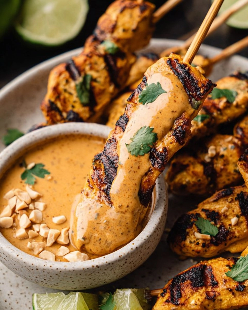 Chicken Satay with Peanut Sauce 112 Chicken Satay with Peanut Sauce
