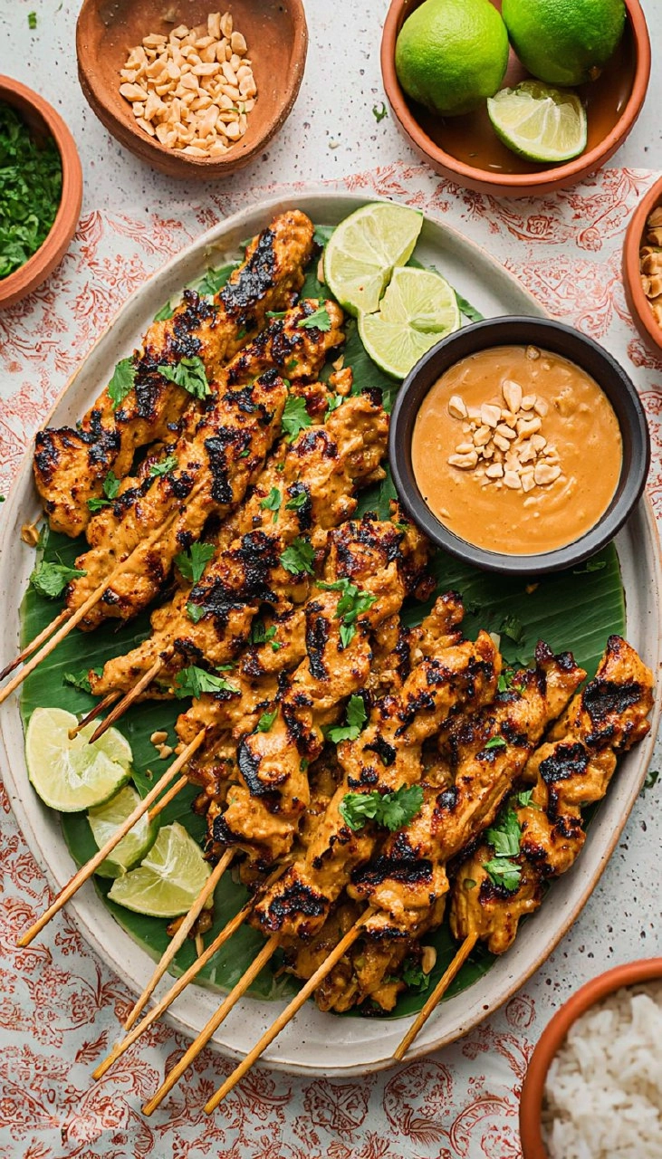 Chicken Satay with Peanut Sauce 113 Chicken Satay with Peanut Sauce