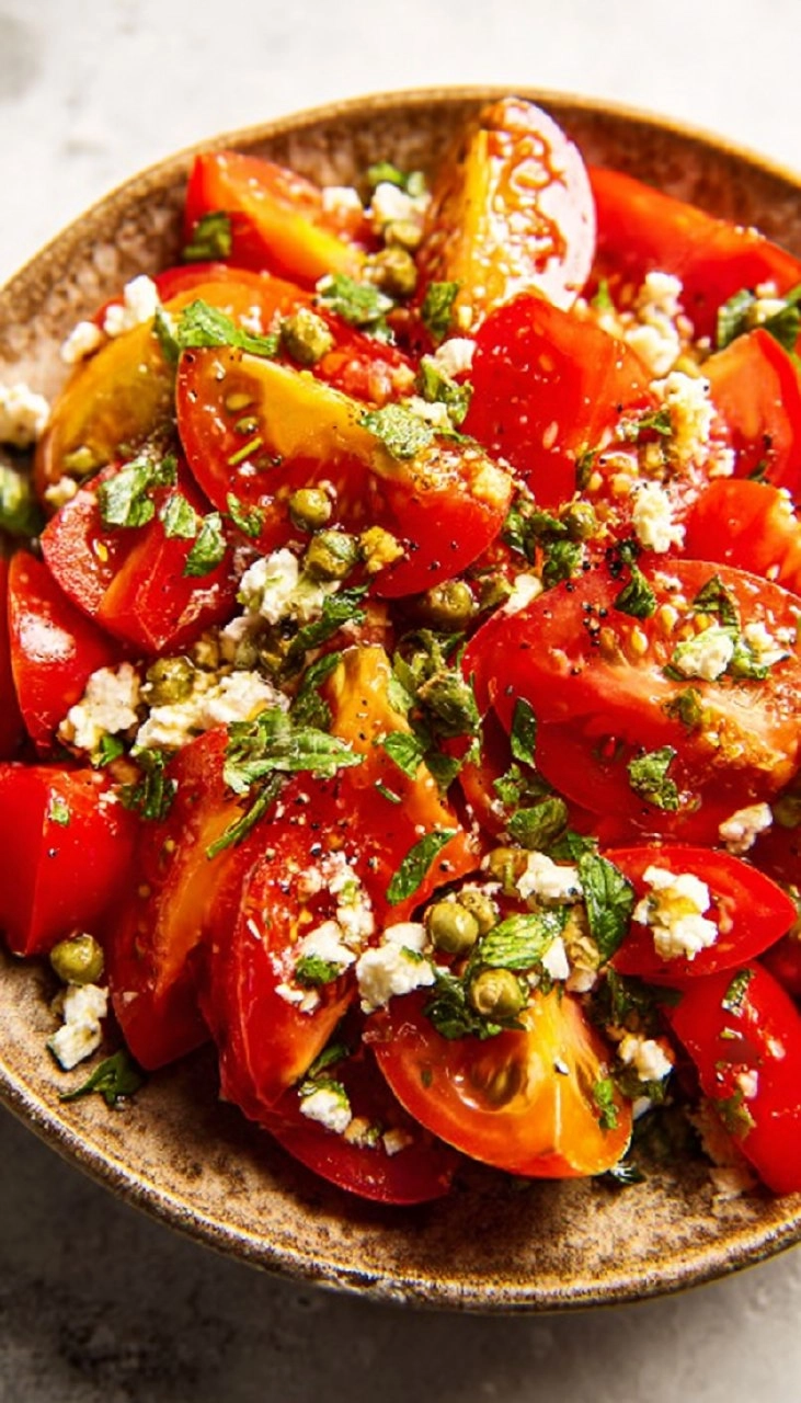 Tomato Salad with Capers Done in 10 Minutes
