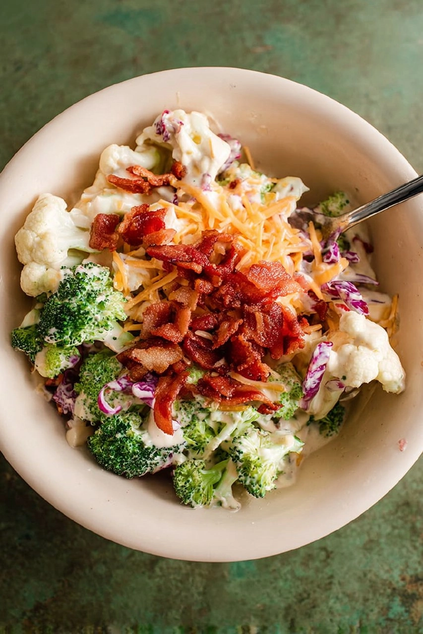 Amish Broccoli and Cauliflower Salad 71 Amish Broccoli and Cauliflower Salad