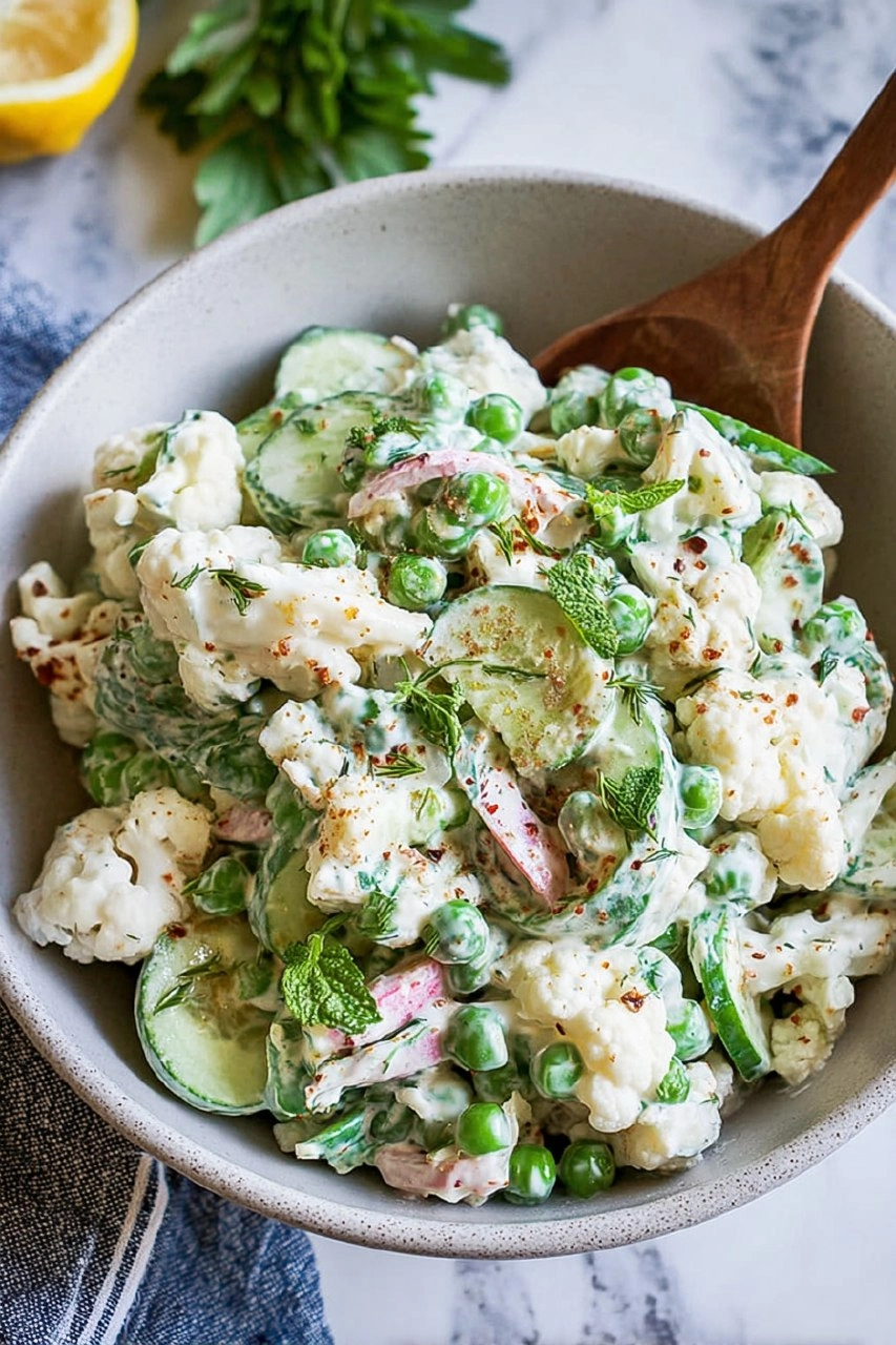 Cauliflower Salad with Yogurt Dressing 91 Cauliflower Salad with Yogurt Dressing