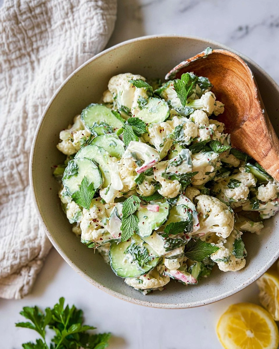Cauliflower Salad with Yogurt Dressing 90 Cauliflower Salad with Yogurt Dressing