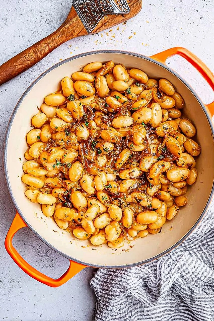 French Onion Butter Beans Skillet