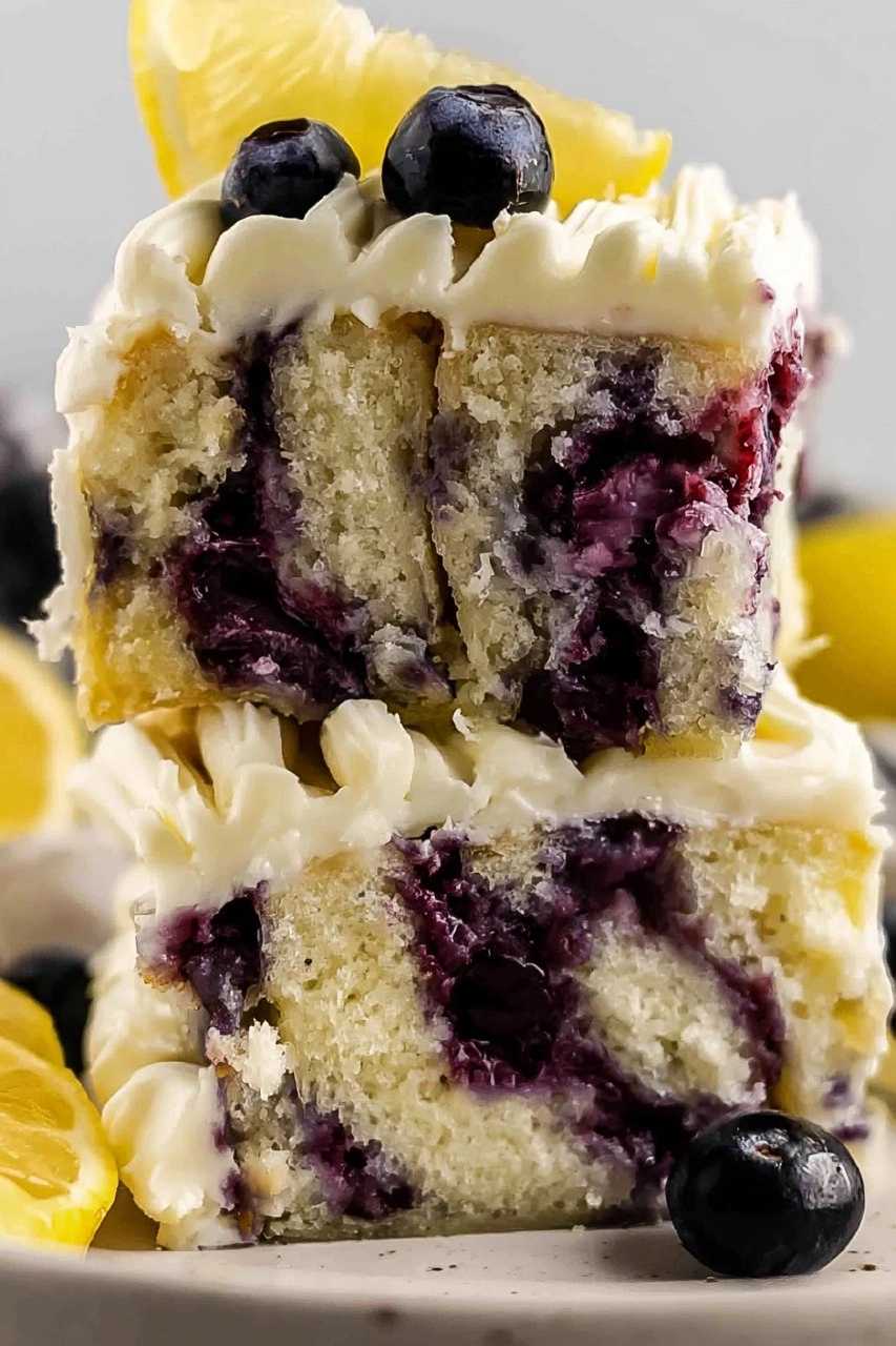 Lemon Blueberry Rolls with Cream Cheese Frosting