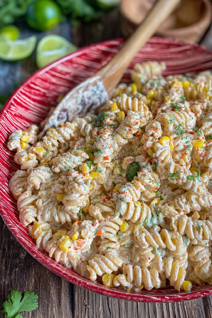 Mexican Street Corn Pasta Salad with Pepper Jack Cheese