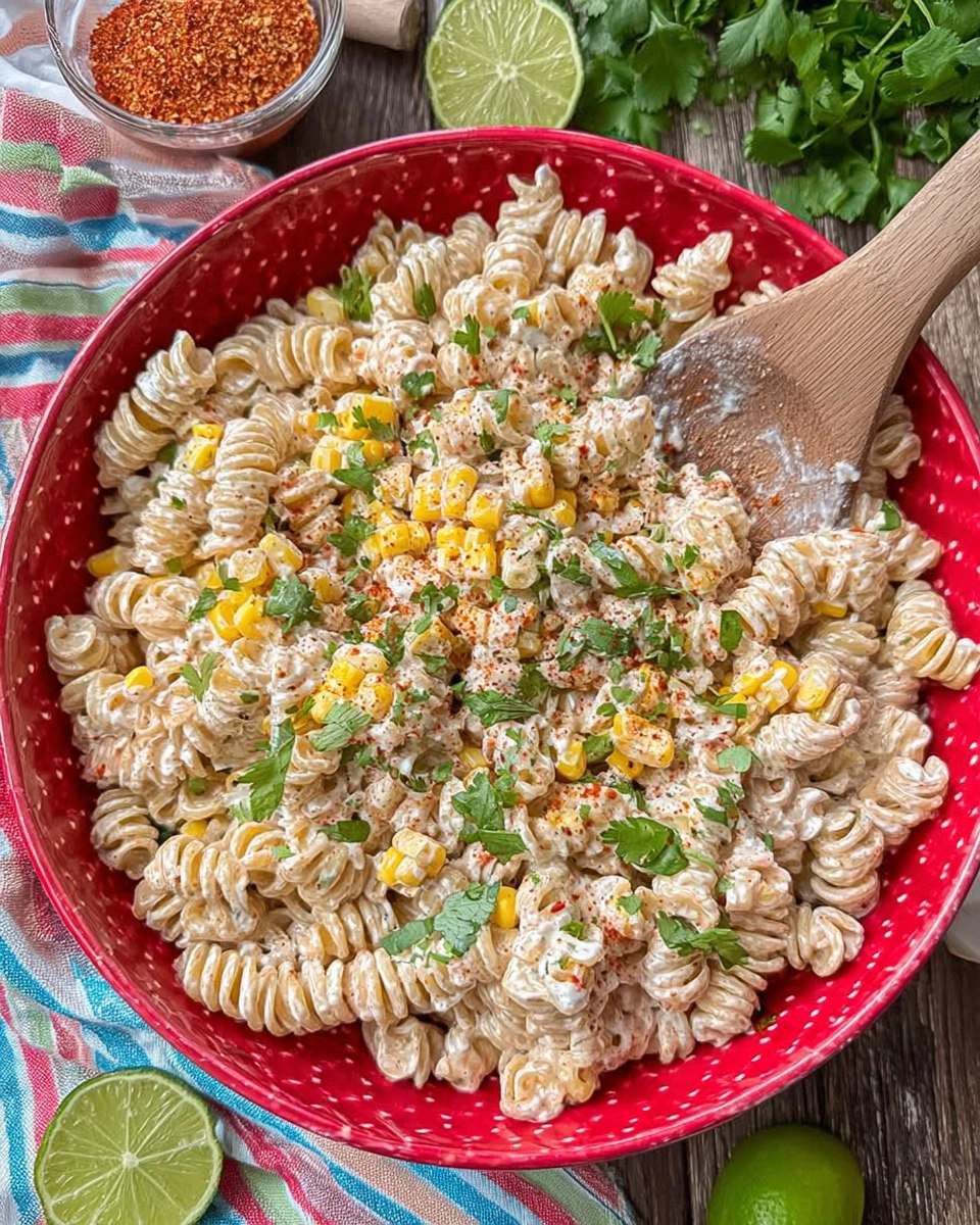 Mexican Street Corn Pasta Salad with Pepper Jack Cheese
