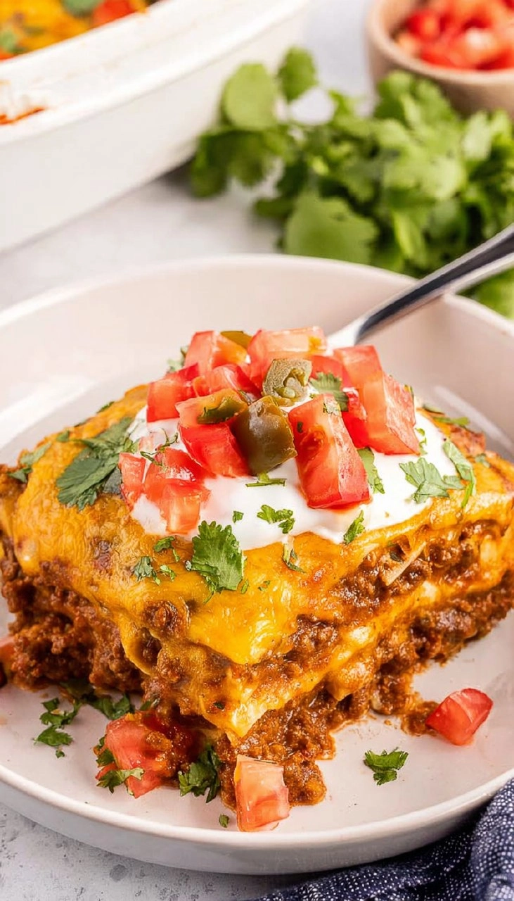 Mexican-Taco-Lasagna-with-Tortillas-Beef-Recipe