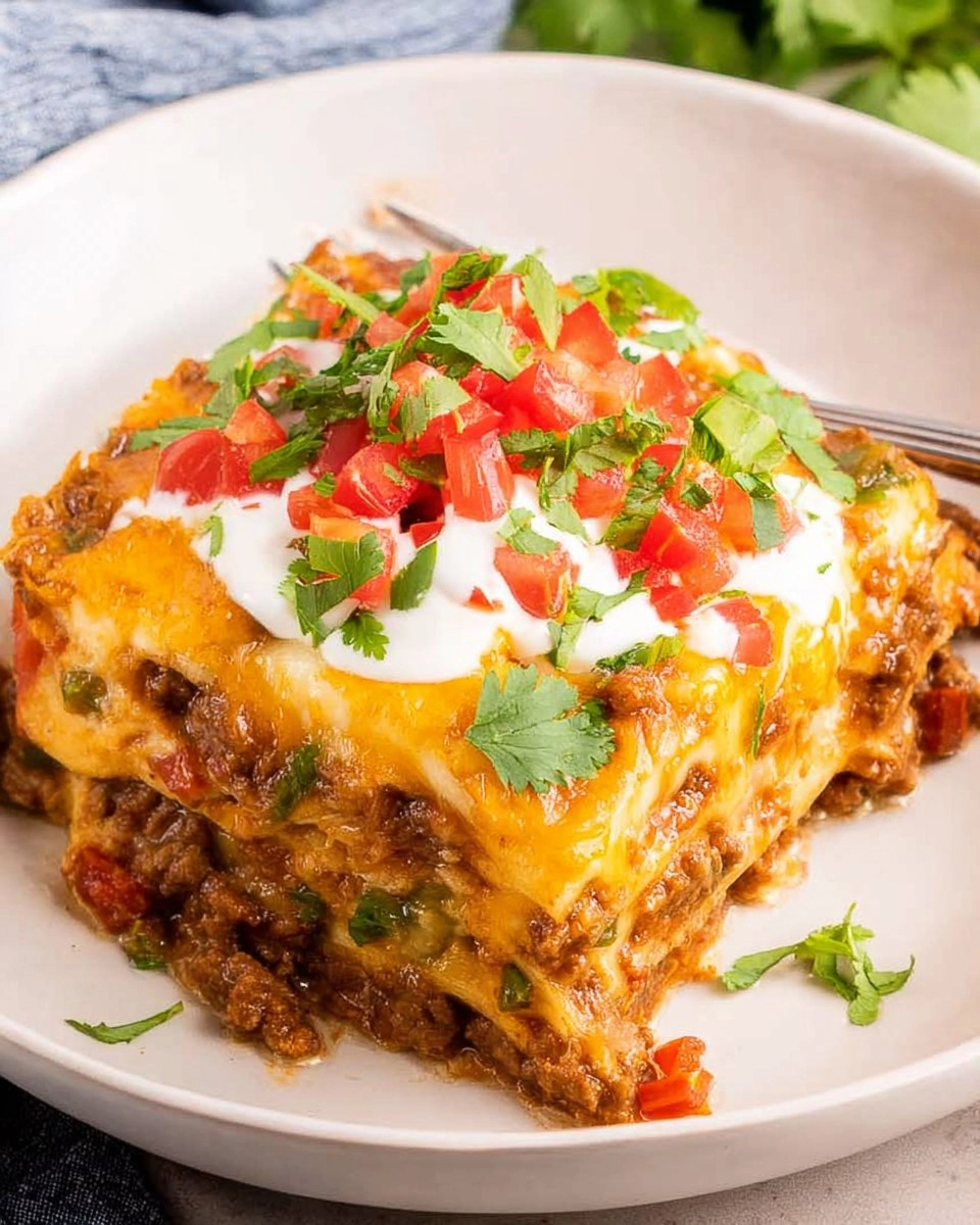 Mexican Taco Lasagna with Tortillas & Beef 78 Mexican Taco Lasagna with Tortillas & Beef
